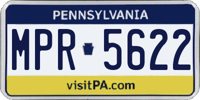 PA license plate MPR5622