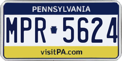 PA license plate MPR5624