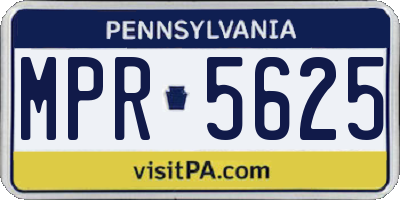 PA license plate MPR5625