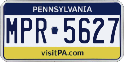 PA license plate MPR5627