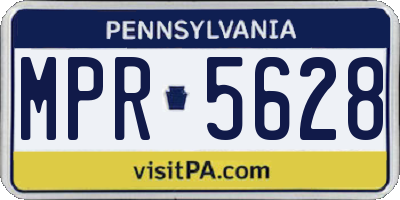 PA license plate MPR5628