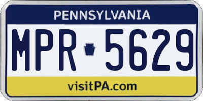 PA license plate MPR5629