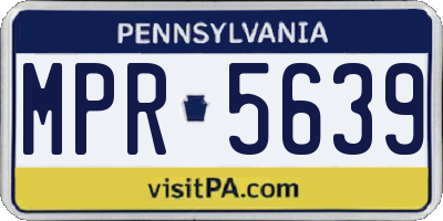 PA license plate MPR5639