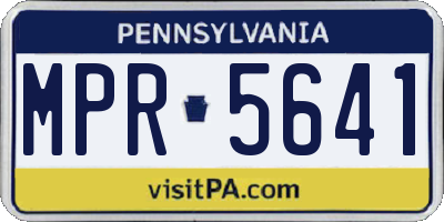 PA license plate MPR5641