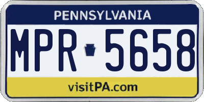 PA license plate MPR5658