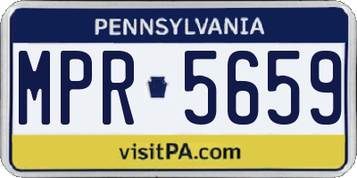 PA license plate MPR5659
