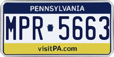 PA license plate MPR5663