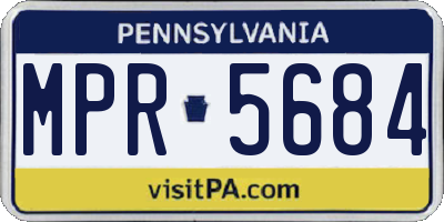 PA license plate MPR5684