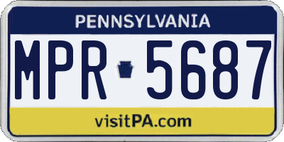 PA license plate MPR5687