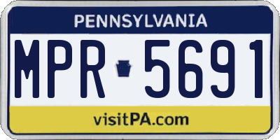 PA license plate MPR5691