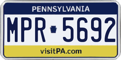 PA license plate MPR5692