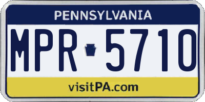 PA license plate MPR5710