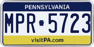 PA license plate MPR5723