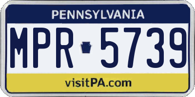 PA license plate MPR5739