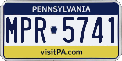 PA license plate MPR5741