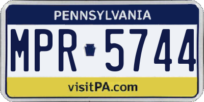 PA license plate MPR5744