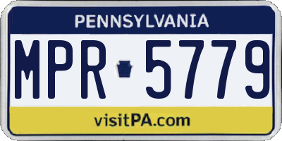 PA license plate MPR5779