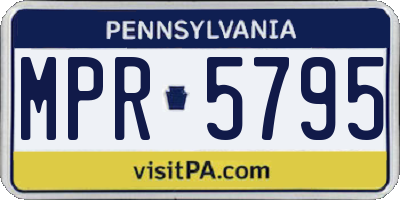 PA license plate MPR5795