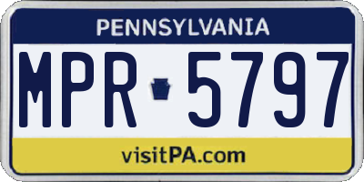 PA license plate MPR5797