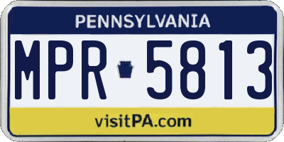 PA license plate MPR5813