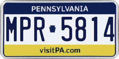 PA license plate MPR5814