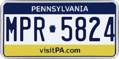 PA license plate MPR5824