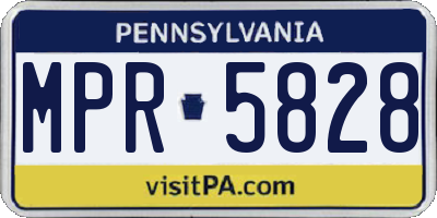 PA license plate MPR5828