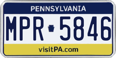 PA license plate MPR5846