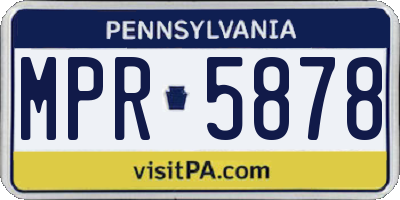 PA license plate MPR5878
