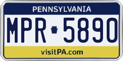 PA license plate MPR5890