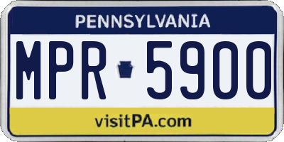 PA license plate MPR5900
