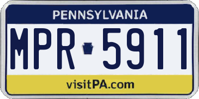 PA license plate MPR5911