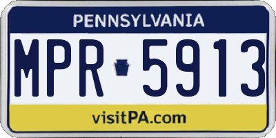 PA license plate MPR5913