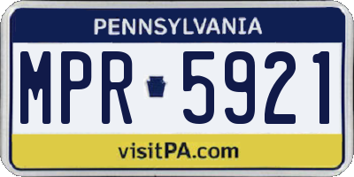 PA license plate MPR5921