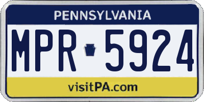 PA license plate MPR5924