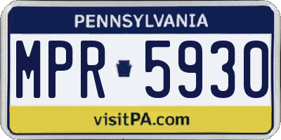 PA license plate MPR5930