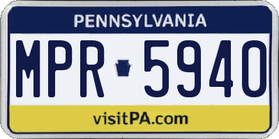 PA license plate MPR5940