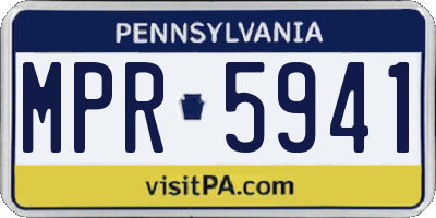 PA license plate MPR5941