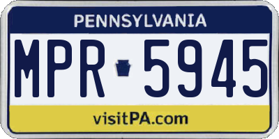 PA license plate MPR5945