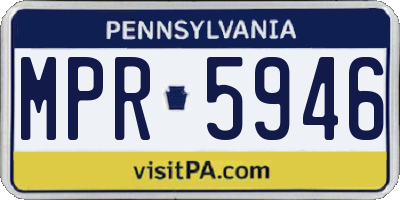 PA license plate MPR5946