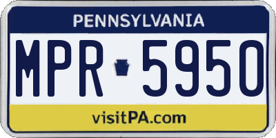 PA license plate MPR5950