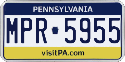 PA license plate MPR5955