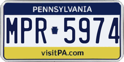 PA license plate MPR5974