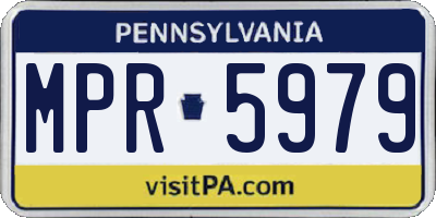 PA license plate MPR5979