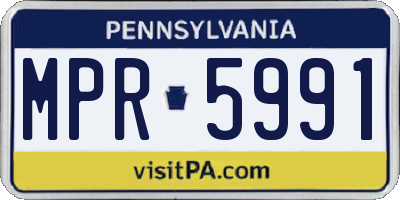 PA license plate MPR5991