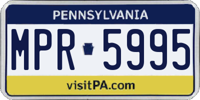 PA license plate MPR5995
