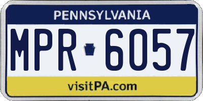 PA license plate MPR6057