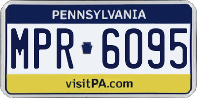PA license plate MPR6095