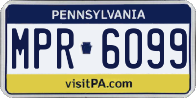 PA license plate MPR6099