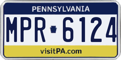 PA license plate MPR6124